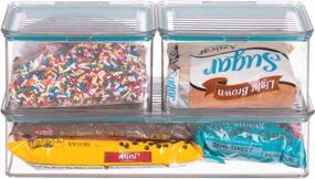 img 1 attached to IDesign Clear Plastic Pantry Container: BPA-Free Storage Organizer With Air-Tight Lid For Kitchen, Fridge, Freezer, And Cabinet
