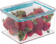 idesign clear plastic pantry container: bpa-free storage organizer with air-tight lid for kitchen, fridge, freezer, and cabinet logo