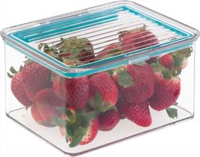 img 4 attached to IDesign Clear Plastic Pantry Container: BPA-Free Storage Organizer With Air-Tight Lid For Kitchen, Fridge, Freezer, And Cabinet