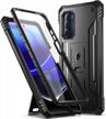 poetic revolution case for motorola moto g stylus 5g (2022) model #: xt2215, [6ft mil-grade drop tested], full-body rugged shockproof protective cover with kickstand & built-in-screen protector, black logo