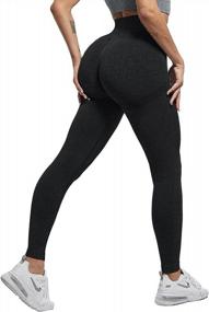 img 1 attached to Леггинсы с антицеллюлитным эффектом: Iuulfex Scrunch Butt Текстурированные штаны для йоги с высокой талией для женских тренировок