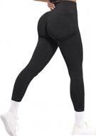 леггинсы с антицеллюлитным эффектом: iuulfex scrunch butt текстурированные штаны для йоги с высокой талией для женских тренировок логотип
