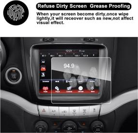 img 1 attached to 📱 HD Clear Tempered Glass Car in-Dash Screen Protector for 2010-2018 Dodge Journey Uconnect 8.4-Inch Touch Screen Car Display with Navigation - RUIYA Protective Film