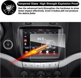 img 3 attached to 📱 HD Clear Tempered Glass Car in-Dash Screen Protector for 2010-2018 Dodge Journey Uconnect 8.4-Inch Touch Screen Car Display with Navigation - RUIYA Protective Film