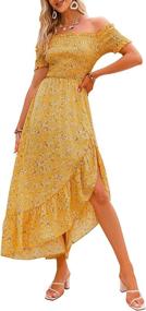 img 4 attached to 👗 Vintage Floral Strapless Dresses for Women by Vintagton - Clothing Collection