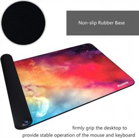 img 1 attached to BUANIIH Extended Gaming Mouse Pad - Large, Thick, and Durable Mat for Gaming - Washable & Foldable - Non-Slip Base - Ideal for Gamers