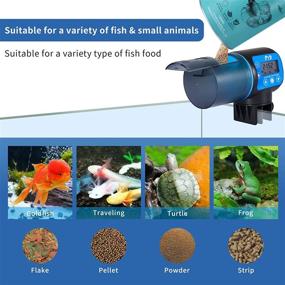img 1 attached to 🐠 FYD Auto Fish Feeder for Small Fish Tank - Programmable Food Dispenser with Adjustable Feeding Time/Rotation, Ideal for Goldfish, Vacation Care
