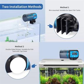 img 2 attached to 🐠 FYD Auto Fish Feeder for Small Fish Tank - Programmable Food Dispenser with Adjustable Feeding Time/Rotation, Ideal for Goldfish, Vacation Care