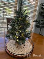 img 1 attached to 24-Inch Pre-Lit Artificial Mini Christmas Tree With 35 Lights And Linen Base - Ideal For Tabletop Holiday Decoration And Xmas Home Décor In A Cloth Bag review by Doug Bundy