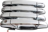 🚪 high-quality exterior door handle set: front & rear driver/passenger, for 2007-2014 cadillac escalade, chevy avalanche & silverado, gmc sierra & yukon | oe # 20828258 22738721 25960525 15915150 22738722 логотип