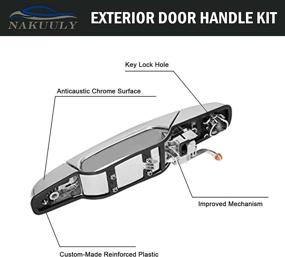 img 1 attached to 🚪 High-Quality Exterior Door Handle Set: Front & Rear Driver/Passenger, for 2007-2014 Cadillac Escalade, Chevy Avalanche & Silverado, GMC Sierra & Yukon | OE # 20828258 22738721 25960525 15915150 22738722