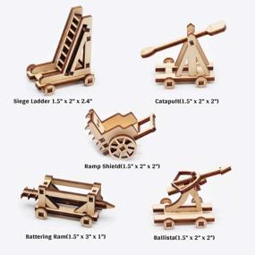 img 2 attached to Medieval Wooden Siege Equipment Pack - Includes War Machines, Ladder, Ballista, Catapult, Battering Ram, Ramp Shield Miniature Terrain - Ideal For D&D, Warhammer, Pathfinder, And Tabletop RPGs