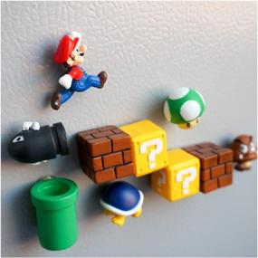 img 1 attached to Марио декоративные магниты на холодильник кухонный комплект-Seiorca магниты на холодильник для школьного офиса весело украшение белой доски