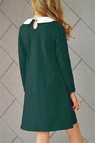 img 2 attached to 👗 Arshiner Collar Vintage Swing Green School Girls' Dresses: Timeless Style and Elegance