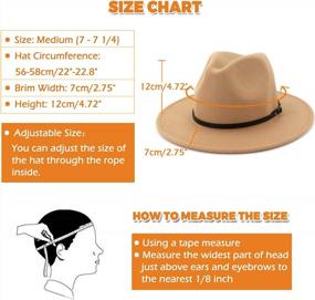 img 2 attached to Stylish Lisianthus Women'S Wool Fedora Panama Hat With Wide Brim And Fashionable Belt Buckle