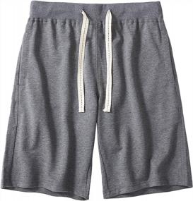 img 4 attached to Czzstance Mens Shorts Casual Cotton Athletic Shorts Drawstring Workout Running Shorts With Pockets