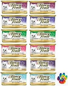 img 2 attached to 🐱 Fancy Feast Grilled Cat Food Variety Pack - 6 Flavors, 3 Oz Each - Pack of 12 Plus Weatherproof 2.5 Inches Paw Sticker