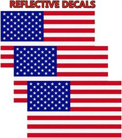 img 4 attached to Reflective Subdued American Flag Sticker 3&#34