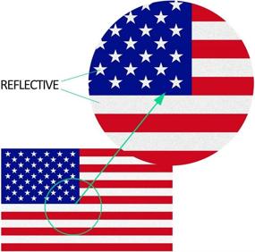 img 3 attached to Reflective Subdued American Flag Sticker 3&#34