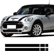 🚗 enhance your mini cooper with gloss black vinyl decal bonnet stripe stickers for f55 f56 hatch логотип