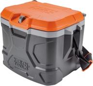 klein tools 55600 work cooler: 17-quart lunch box for tradesmen - keep lunch cool for 30 hours, seats 300 lb, holds 18 cans - tradesman pro tough box логотип