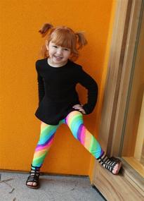 img 2 attached to 🌈 Vibrant Metallic City Threads Leggings: Perfect Colorful Girls' Clothing at Leggings