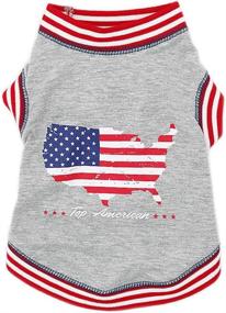 img 4 attached to 🐶 KYEESE Patriotic Dog Shirt: American Flag Tank Top for Small Dogs on 4th of July Independence Day