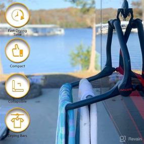 img 3 attached to 🚐 Malo'o RV Van Boat Drying Rack – Ideal for Wetsuit Drying, Camping, Fishing & Scuba Gear. Versatile RV Hanger with Suction Cup Included – Perfect for Home and Camper Accessories for Travel Trailers.