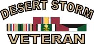 🏅 desert storm veteran ribbon bumper sticker with clear background логотип