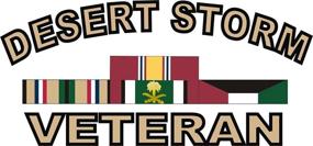 img 1 attached to 🏅 Desert Storm Veteran Ribbon Bumper Sticker with Clear Background