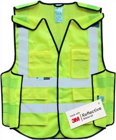 img 4 attached to 3M Salzmann Multi-Pocket High Visibility Reflective Work Vest With 3M Reflective Material