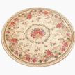 ukeler rustic floral rose area rugs vintage traditional round accent floor rugs 100% machine washable shabby country style carpet for bedroom, 4'x4' logo