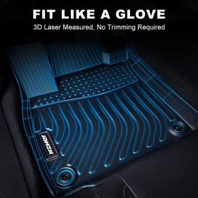 img 3 attached to 🚗 JDMON All Weather Floor Mats for 2016-2022 Mazda CX-9: Black Custom Fit Floor Liner 3 Row Full Set (7-Seater models with 2nd Row Bench Seat)