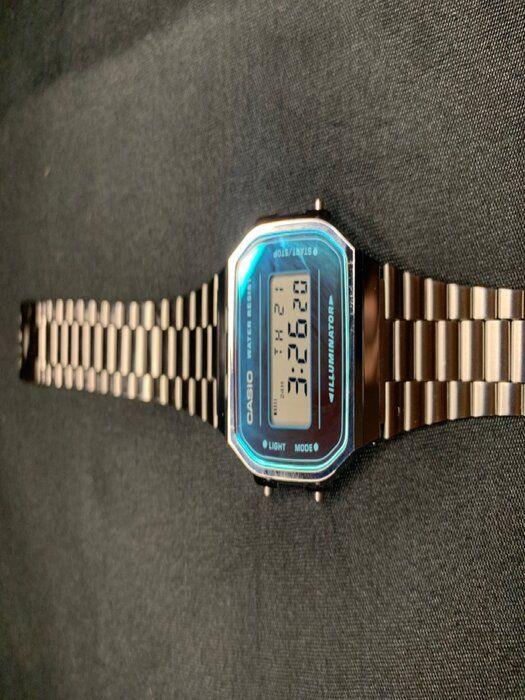 img 3 attached to 🕒 Casio A168WEM-2 Men's Youth Collection Mirror Dial Alarm Chronograph Illuminator Digital Watch for Enhanced SEO review by Danuta Zygmund ᠌