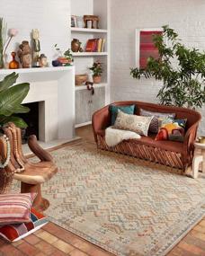 img 4 attached to Loloi Justina Blakeney X Malik Collection Natural And Multi-Colored Contemporary Accent Rug - 2'3" X 3'9