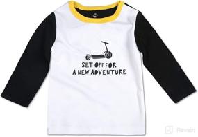 img 4 attached to DEFAHN Toddler Baby Girl Boy T-Shirt - Long Sleeve Graphic Shirts Blouse Made of Cotton - Spring Clothes for Girls