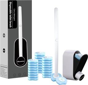 img 4 attached to 🚽 Hisucbetter Toilet Wand: All-in-One Cleaning Solution with 32 Disposable Refills - Toilet Bowl Brush and Holder - Ultimate Toilet Cleaning Supplies Set (1 Pack)