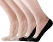 riiqiichy women's low cut no-show socks - non-slip thin liners ideal for flats and boats, available in packs of 4 to 6 logo