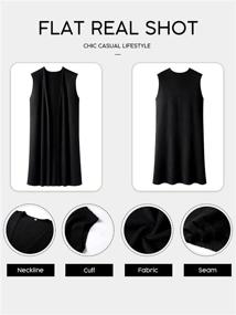 img 3 attached to Women'S Casual Sleeveless Open Front Tunic Vest Long Cardigan Coat Tops