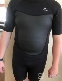 img 7 attached to Men'S And Women'S 2/3Mm Shorty Wetsuit For Snorkeling, Surfing, Kayaking, Scuba Diving - Front/Back Zip Spring Suit With Short Sleeves - 7 Sizes