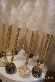 img 4 attached to Add Glamour To Your Party With Rhinestone Bling Paper Sticks In Gold For Lollipop Cake Pop Apple Candy Buffet Treat Party Favor - Pack Of 72