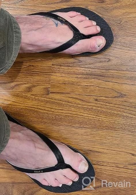 img 1 attached to Outdoor Summer Beach Flip Flops With Arch Support And Non-Slip Soles - Stylish Leather Straps For Women'S Yoga Mat Comfort review by Christy Johnson