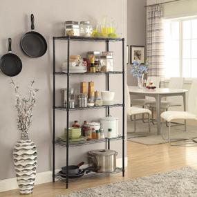 img 3 attached to Organize Your Home With HOMEFORT'S 5-Tier Wire Shelving Unit - The Perfect Pantry, Closet, And Kitchen Solution!