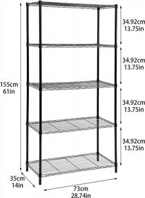 img 1 attached to Organize Your Home With HOMEFORT'S 5-Tier Wire Shelving Unit - The Perfect Pantry, Closet, And Kitchen Solution!