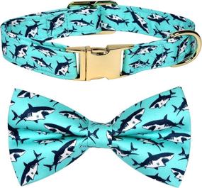 img 4 attached to Upgrade Your Pup's Style with Shark Dog Bow 🦈 Tie Collar - Detachable Bowtie Accessory for Dogs of All Sizes