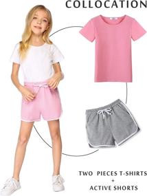 img 2 attached to Arshiner Short Sleeve Girls Cotton Girls' Clothing : Tops, Tees & Blouses