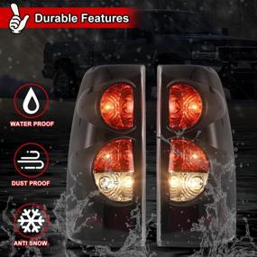 img 2 attached to NIXON OFFROAD Tail Lights For Chevy Silverado 1500 2500 3500 1999-2006 / GMC Sierra 1500 2500 3500 1999-2002 Tail Lamps LED Rear Lights Car Rear Lamps Assembly Replacement (Matte Black / Smoke Lens)