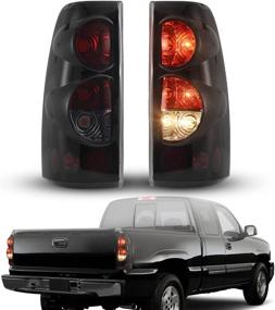 img 4 attached to NIXON OFFROAD Tail Lights For Chevy Silverado 1500 2500 3500 1999-2006 / GMC Sierra 1500 2500 3500 1999-2002 Tail Lamps LED Rear Lights Car Rear Lamps Assembly Replacement (Matte Black / Smoke Lens)