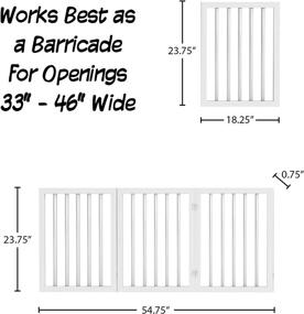 img 2 attached to 🐾 PETMAKER Pet Gate Collection: Freestanding Accordion Style Wooden Dog Gate for Doorways, Stairs, or Room - Indoor Dog Fence Solution!