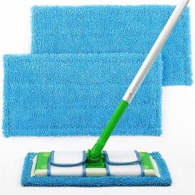 img 4 attached to Swiffer Sweeper Mop Refill: 2-Pack Reusable Microfiber Pads for Wet & Dry Cleaning